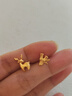 六福珠寶足金梅花小鹿黃金耳釘單只耳飾送禮 計價(jià) GDGTBE0039 1.01克(含工費110元) 配硅膠耳堵 曬單實(shí)拍圖