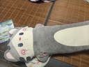 槿木花開(kāi)貓咪玩偶抱枕睡覺(jué)毛絨玩具公仔抱睡長(zhǎng)條枕夾腿大娃娃女生可拆洗 灰色貓 120厘米（獨(dú)立內(nèi)膽可拆洗） 曬單實(shí)拍圖
