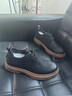 CHGF內增高皮鞋男馬丁靴男春夏季新款商務(wù)男鞋隱形增高鞋男休閑鞋子男 2233黑色【皮面】-增高6cm 40 （運動(dòng)碼） 曬單實(shí)拍圖