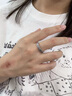 花有心柿復古銅錢(qián)戒指女小眾設計開(kāi)口戒指2024年新款潮時(shí)尚個(gè)性素圈食指環(huán) 銅錢(qián)戒指 曬單實(shí)拍圖