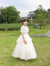 思妙星兒童禮服花童婚紗公主裙女童輕奢小眾小主持人走秀鋼琴演奏演出服 香檳色 140 曬單實(shí)拍圖