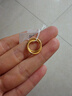 周六福（ZLF）  黃金耳飾女款足金999圓形簡約時尚耳環(huán) 計價 1.24g 曬單實拍圖
