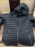 迪卡儂輕薄運動(dòng)羽絨服戶(hù)外情侶男保暖連帽男/黑色L-4711503 曬單實(shí)拍圖