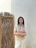 吳蠶里（WUCANLI）高級感莫奈花園雙縐真絲圍巾女春夏季百搭桑蠶絲巾方巾領(lǐng)巾兩用 莫奈花園粉色 65x65cm 曬單實(shí)拍圖