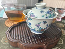 鐘家窯陶瓷二才蓋碗 景德鎮(zhèn)柴窯青花斗彩手繪三秋功夫茶泡茶碗泡茶器 曬單實(shí)拍圖