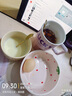 草莓陶瓷碗勺家用高顏值米飯碗少女心甜品碗釉下彩餐具套裝 【1個(gè)裝】淺粉草莓手柄碗 曬單實(shí)拍圖