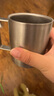 onlycook316不銹鋼雙層水杯 帶刻度防燙喝牛奶杯防摔防燙杯子 300ml小豬 曬單實(shí)拍圖