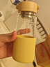 北鼎（Buydeem）茶水分離玻璃水杯高顏值車(chē)載便攜隨手杯辦公室泡茶杯鵝仔黃470ml 曬單實(shí)拍圖