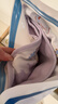 babycare初生嬰兒全棉抱被安撫調(diào)溫產(chǎn)房新生兒包被4層莫利亞淺灰紫90*90 曬單實拍圖