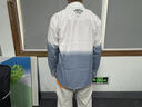 花花公子（PLAYBOY）長(cháng)袖襯衫男士春季青少年漸變色初中高中學(xué)生襯衣服潮外套 白色 XL (適合體重115斤-130斤穿) 曬單實(shí)拍圖