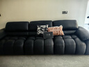 宜洛（IGLOUCE）意式極簡(jiǎn)真皮沙發(fā)客廳中古風(fēng)黑色懶人頭層牛皮直排沙發(fā)帶手機支架 【62cm坐深·旗艦版310cm大四人位】樺木框架 【皇家珍藏-頂光加厚全粒面】頭層青皮-接觸面 曬單實(shí)拍圖