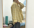 優(yōu)衣庫女裝法蘭絨襯衫/格紋格子長(cháng)袖襯衣25秋冬新款485263 41 杏黃色 XL /165/92A 曬單實(shí)拍圖