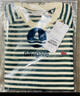 Navigare意大利小帆船女全棉寬松長(cháng)袖衛衣條紋圓領(lǐng)T恤2315005501 藍白 L  曬單實(shí)拍圖