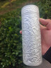 天喜（TIANXI）銀水杯保溫杯999銀九龍百福銀雪花銀杯銀杯子銀內膽 曬單實(shí)拍圖
