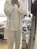 雅鹿情侶睡衣女春秋季2025新款棉長(cháng)袖夏季天一男一女家居服外穿套裝 717情侶款[純棉兩件套] L 女[建議體重100 120斤] 曬單實(shí)拍圖