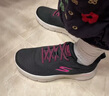 斯凱奇（Skechers）女鞋中老健步鞋休閑運(yùn)動(dòng)透氣跑步散步軟底網(wǎng)面鞋124952 黑色/桃紅色/BKHP 39 曬單實(shí)拍圖