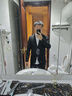 羅蒙西服套裝男士商務(wù)修身西裝男職業(yè)正裝小西服新郎伴郎結(jié)婚禮服外套 黑色雙扣【西服+西褲+襯衫】 2XL /180【130-145斤】+7件禮品 曬單實(shí)拍圖