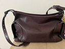 裘真植鞣羊皮逍遙hobo包單肩斜挎包休閑復古大容量通勤包女 咖啡色-大號(偏深)羊皮 預售6天 曬單實(shí)拍圖