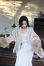 蕓蕁外套女2025新款新中式仿貂毛環(huán)保毛皮毛一體中長(cháng)款外套 溫婉杏(袖子縮小精致版) S 曬單實(shí)拍圖