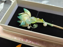夢(mèng)君宸非遺絨花發(fā)簪手工新中式簪子旗袍頭飾古風(fēng)漢服發(fā)飾仙氣頭飾 粉色百合絨花發(fā)梳 曬單實(shí)拍圖