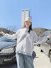 貝孩趣女童衛(wèi)衣牛仔褲套裝秋季新款兒童POLO衫上衣兩件套女孩闊腿褲童裝 灰色(上衣+褲子) 150 碼(建議身高135-145厘米) 曬單實拍圖