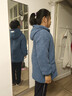 G.DUCKKIDS女童冬裝中長(cháng)款2020新款韓版女孩加絨加厚羊羔絨棉服中大童毛毛衣 藍色 加絨加厚 160碼建議身高1米6左右 曬單實(shí)拍圖
