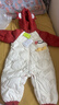 婧麒（JOYNCLEON）嬰兒羽絨服輕薄冬季羽絨連體衣2025新款寶寶衣服外出連體衣服 白紅色 80 曬單實(shí)拍圖