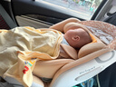 Prigel兒童安全座椅嬰兒車載汽車用寶寶新生小月齡0到2-12歲通風(fēng)可坐躺 舒安基礎(chǔ)款-奶油青提（上拉帶） 曬單實(shí)拍圖