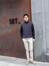 EMPORIO ARMANI/阿瑪尼官方旗艦新款男士80白鴨絨立領(lǐng)絎縫羽絨服外套秋季 UB118-海軍藍色 52 (XL)(推薦：165-180斤) 曬單實(shí)拍圖