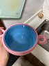 COOKSS嬰兒輔食碗恒溫注水保溫碗316不銹鋼寶寶嬰幼兒吃飯兒童餐具淺藍 曬單實(shí)拍圖