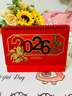 法拉蒙 臺歷2026年新款日歷計劃本中國風(fēng)新年月歷喜慶創(chuàng  )意辦公桌擺件橫款臺歷本馬年臺歷定制 馬年大吉 曬單實(shí)拍圖