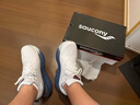 Saucony【彭于晏同款】索康尼勝利22專(zhuān)業(yè)強緩震跑鞋男厚底跑步鞋運動(dòng)鞋男 白深蘭218 40.5 曬單實(shí)拍圖