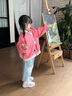 G.DUCKKIDS小黃鴨童裝女童外套春秋款女寶寶棒球服洋氣春裝上衣兒童春季夾克 粉色 90 (建議80-90cm 1-2周歲） 曬單實拍圖