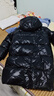 高梵黑金鵝絨服先鋒4.0六格男女同款中長(zhǎng)款冬季羽絨服外套 黑色 M 曬單實(shí)拍圖