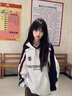 魯雅爾 原宿bf風(fēng)拼色字母連帽衛(wèi)衣女春秋季新款ins韓版寬松休閑上衣外套 白灰色 春秋常規(guī)款 L 曬單實(shí)拍圖