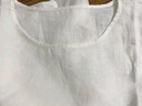 旅途原品ltyp 進(jìn)口100%亞麻極簡(jiǎn)文藝小衫 休閑百搭短袖T恤女秋 象牙白 L （建議拍大一碼） 曬單實(shí)拍圖