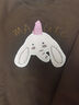 Olrain歐芮兒女裝秋季可愛(ài)小象貼布繡休閑百搭衛衣寬松上衣 咖色 L 曬單實(shí)拍圖