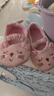 格子熊寶寶學(xué)步鞋兒童春秋棉鞋布鞋秋冬厚室內隔涼地板鞋防滑軟底嬰兒鞋 小粉貓1雙（鞋帶款） 15 cm鞋內長(cháng)（參考年齡2-3歲） 曬單實(shí)拍圖
