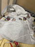 辰衣純可愛(ài)趣味蠟筆小新刺繡連帽衛衣女2024新款秋冬加絨加厚小個(gè)子外套 白灰色（優(yōu)質(zhì)版） M 曬單實(shí)拍圖