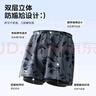 李寧（LI-NING）兒童泳衣男童中大童胖童游泳衣分體泳褲8821黑灰160 曬單實(shí)拍圖