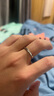 中國黃金（CHINA GOLD）S925銀一見(jiàn)鐘情戒指男女款情侶一對指環(huán)結婚情人節生日禮物送女友 【今/次日達】一見(jiàn)鐘情情侶對戒 曬單實(shí)拍圖