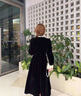 AIGOUGRT長袖連衣裙女2025年秋季新款衣服洋氣復(fù)古大方絲絨長袖裙子秋天 黑色絲絨連衣裙 M 建議95-108斤 曬單實(shí)拍圖