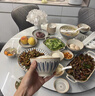 念昂景德鎮高端日式碗碟套裝家用餐具新款釉下彩陶瓷餐具高顏值飯碗菜[10人食禮盒裝] 58件套 曬單實(shí)拍圖