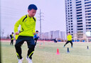 玉宇帆兒童足球服套裝定制男女童長(cháng)袖跑步運動(dòng)田徑訓練服秋冬季球衣隊服 （5523+982套裝）熒光綠 3XS碼身高110-120cm30-40斤 曬單實(shí)拍圖