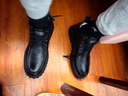木林森真皮棉鞋男2025新款冬季男鞋頭層牛皮羊毛棉皮鞋加絨保暖防滑靴子 黑色-系帶款 41 標準皮鞋碼 曬單實(shí)拍圖