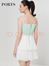 PORTS寶姿春季女裝新品吊帶連衣裙撞色拼接SV8D026QWB005 湖水綠 L (8) 曬單實(shí)拍圖