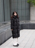高梵黑金鵝絨服女王5.0六格長(zhǎng)款2025新款女士泡芙羽絨服高端加厚外套 黑色 XS 曬單實(shí)拍圖