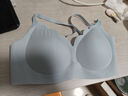 京東京造云感軟支撐冰絲背扣果凍條聚攏內衣女文胸天空藍M 曬單實(shí)拍圖