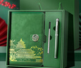 舒星國潮筆記本本子禮盒套裝故宮文創(chuàng  )年會(huì )禮品商務(wù)伴手禮紀念品精美記事本會(huì )議記錄本生日禮物 墨綠色 曬單實(shí)拍圖