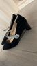 千百度（C.BANNER）羊皮高跟鞋女2025春季新瑪麗珍單鞋A25185613 黑色 38 曬單實(shí)拍圖